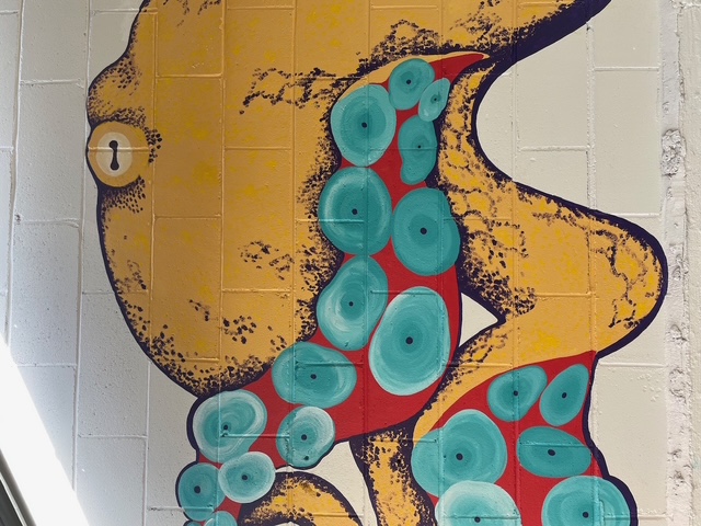 Murray the octopus mural, view 5.